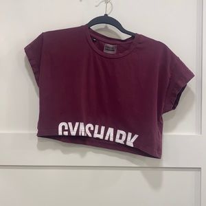 Gym shark crop top